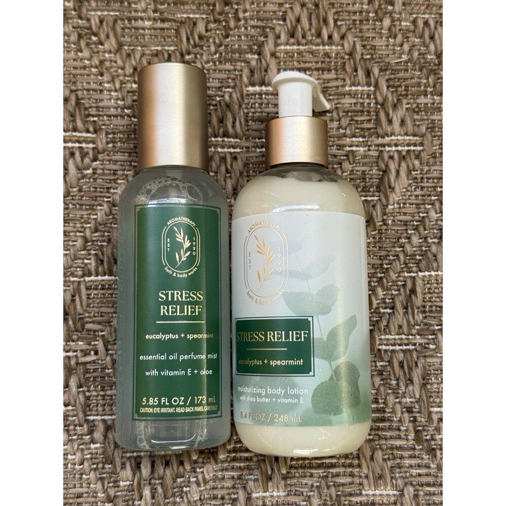 2 Bath & Body Works Stress Relief Aromatherapy Essential Oil Mist & moisturizing - Picture 2 of 3